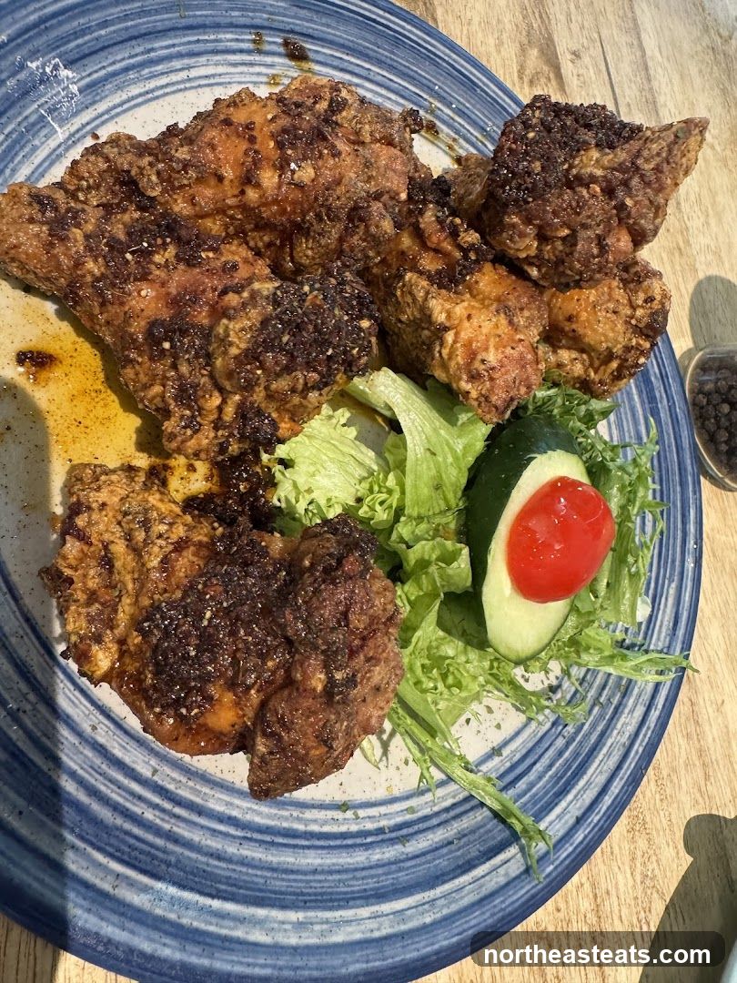Fried Chicken with Salad