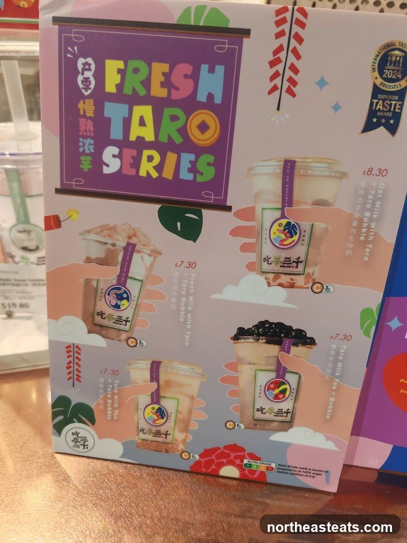 Fresh Taro Series Menu