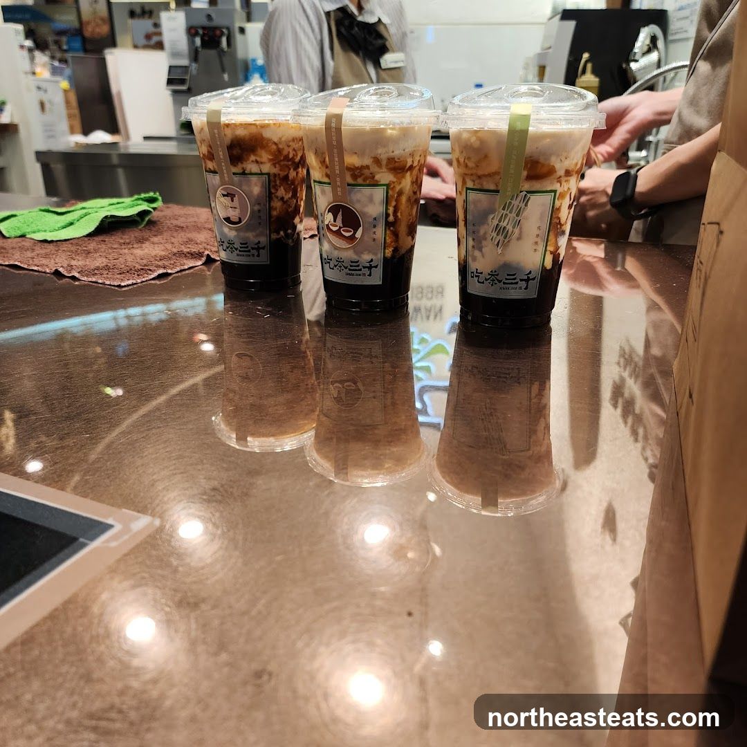 Three Brown Sugar Boba Drinks