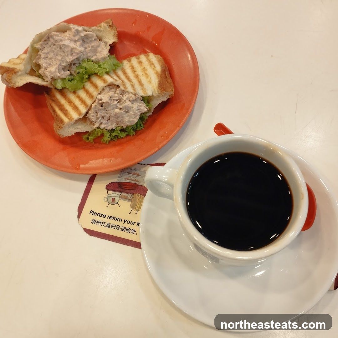 Tuna Sandwich and Coffee