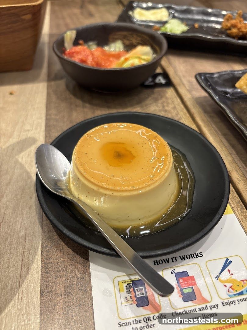 Dessert with QR Code Ordering Instructions