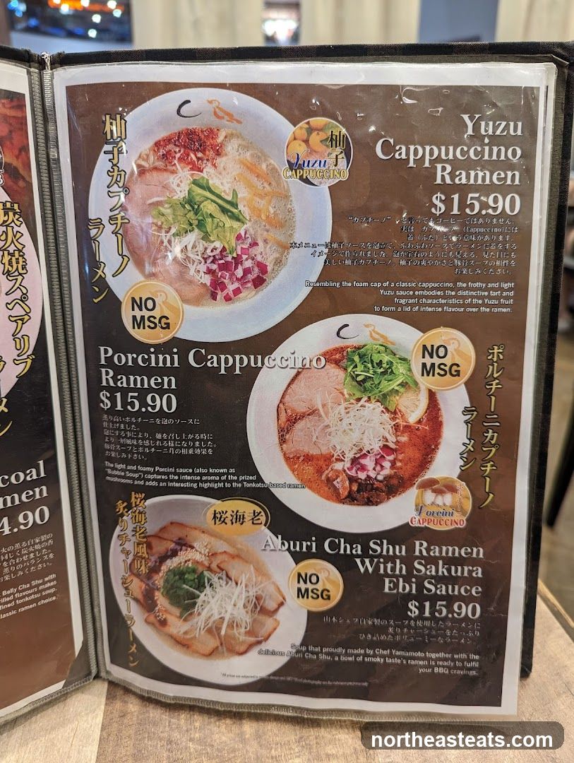 Ramen Menu
