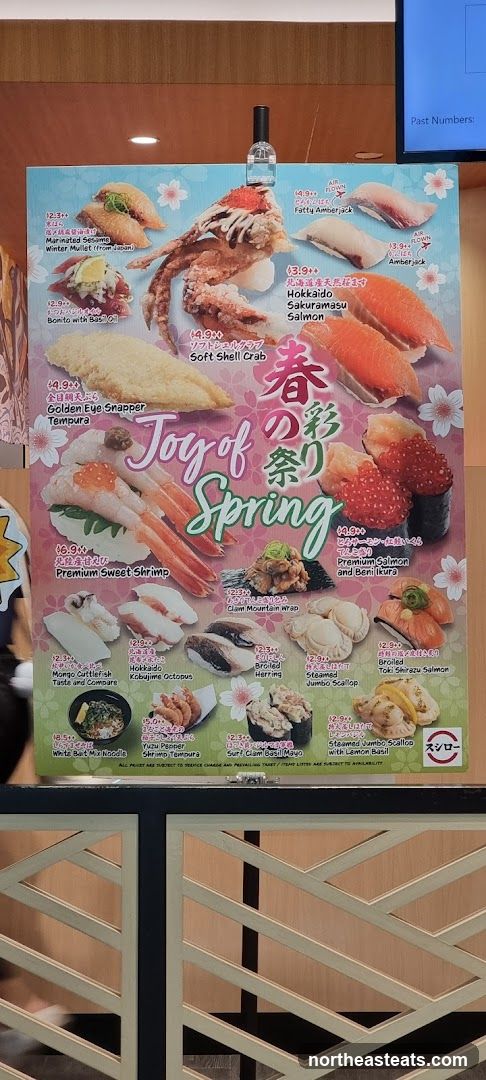 Joy of Spring Sushi Menu