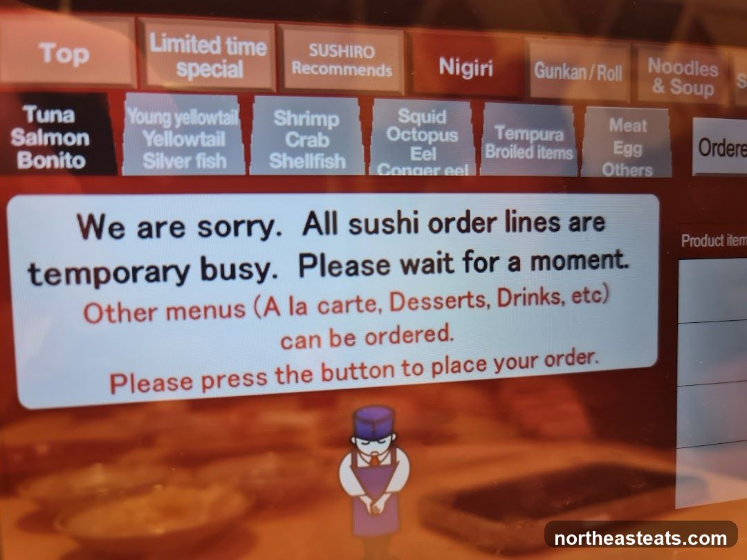Sushi Menu