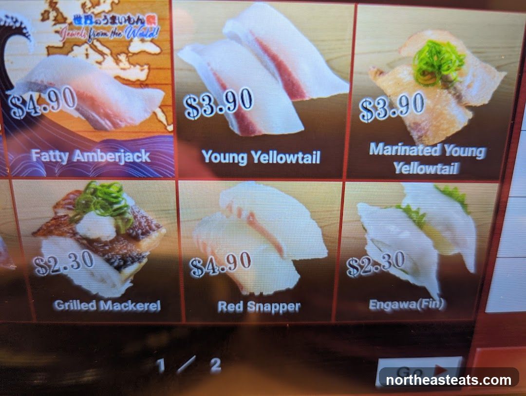 Sushi Menu