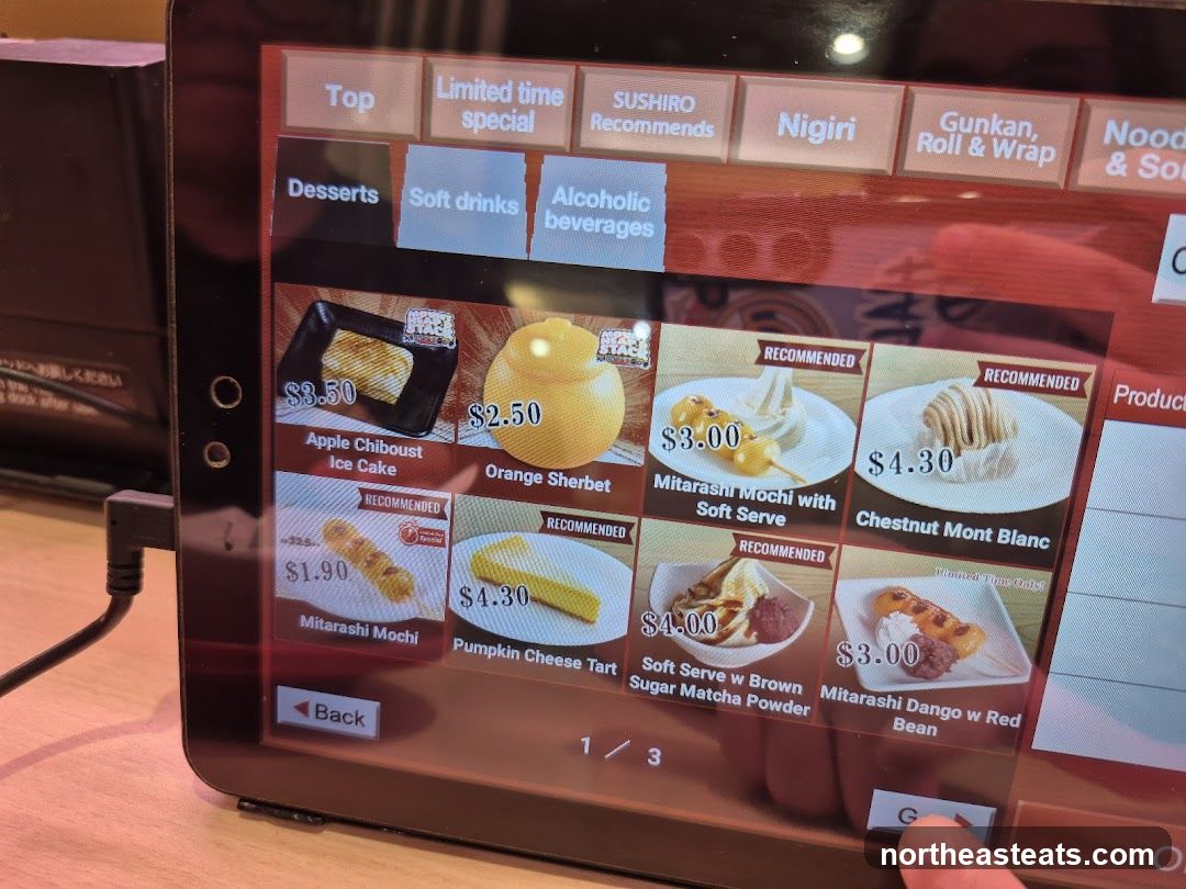 Desserts Menu