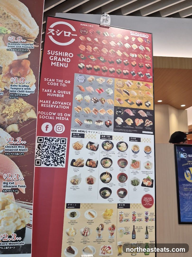 Sushiro Grand Menu