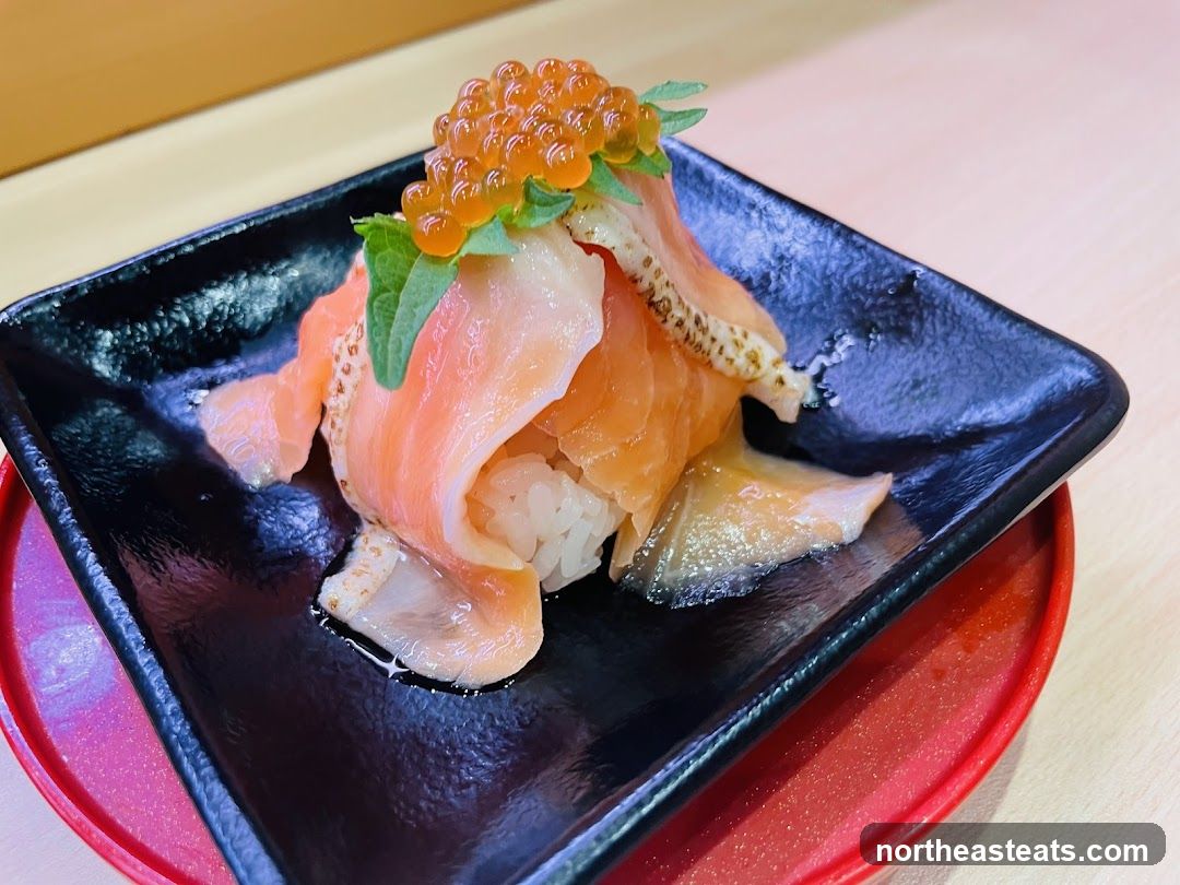 Salmon Nigiri with Ikura