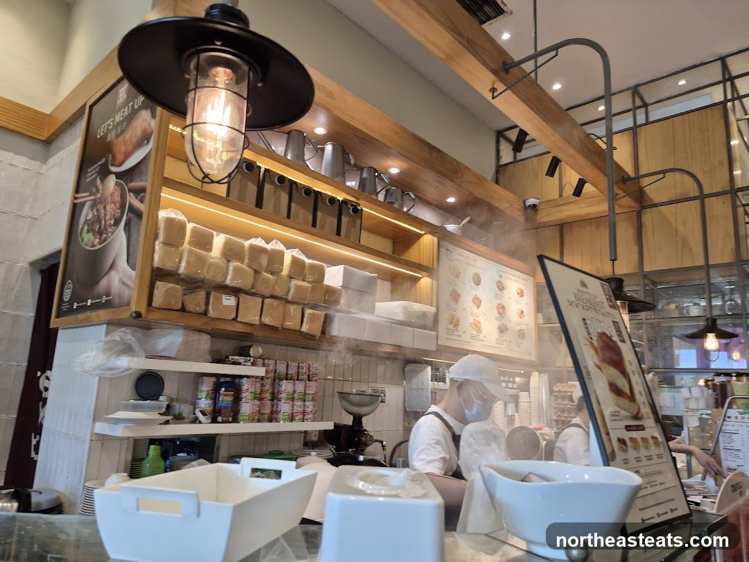 Restaurant Interior with Food Display