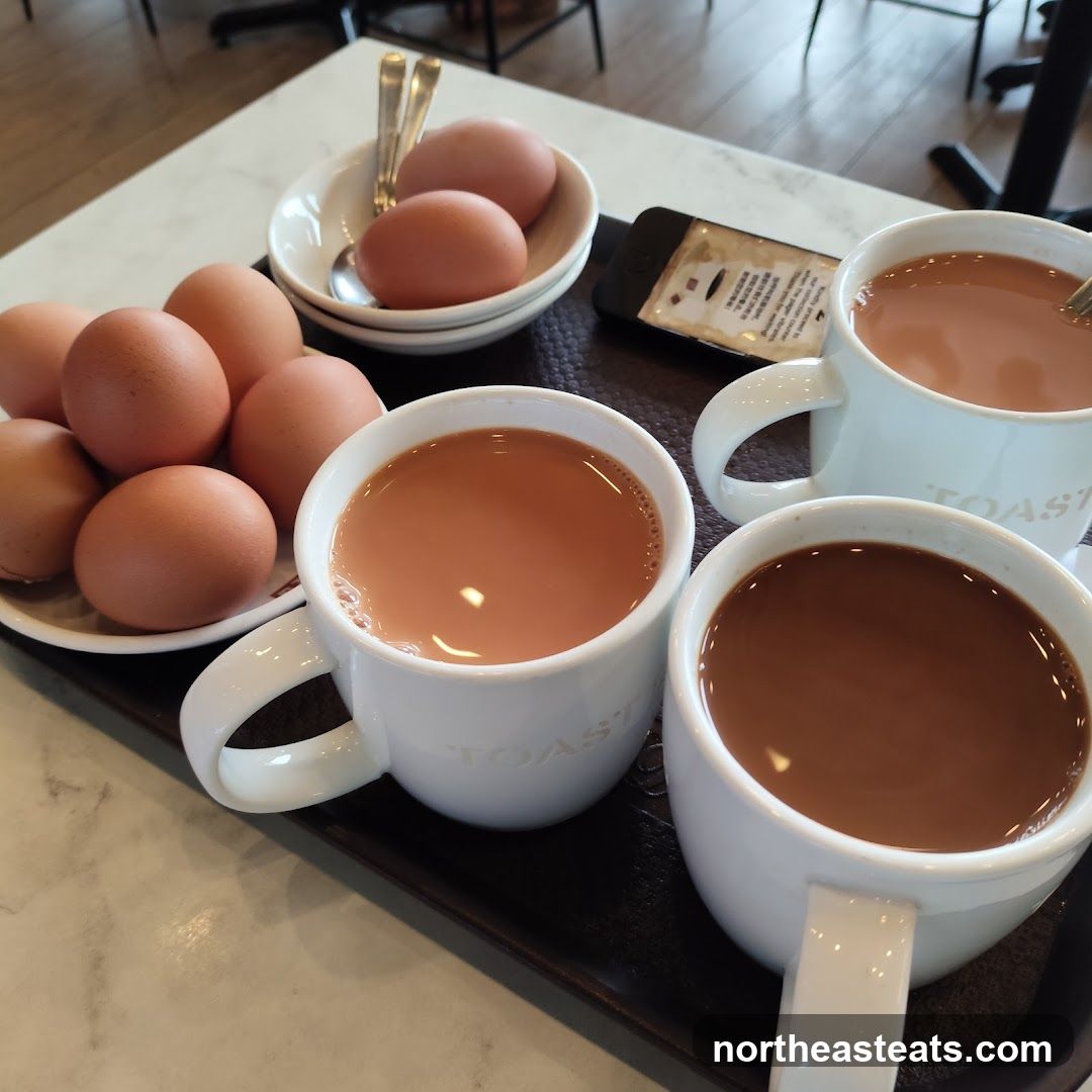 Breakfast Tray with Eggs and Coffee