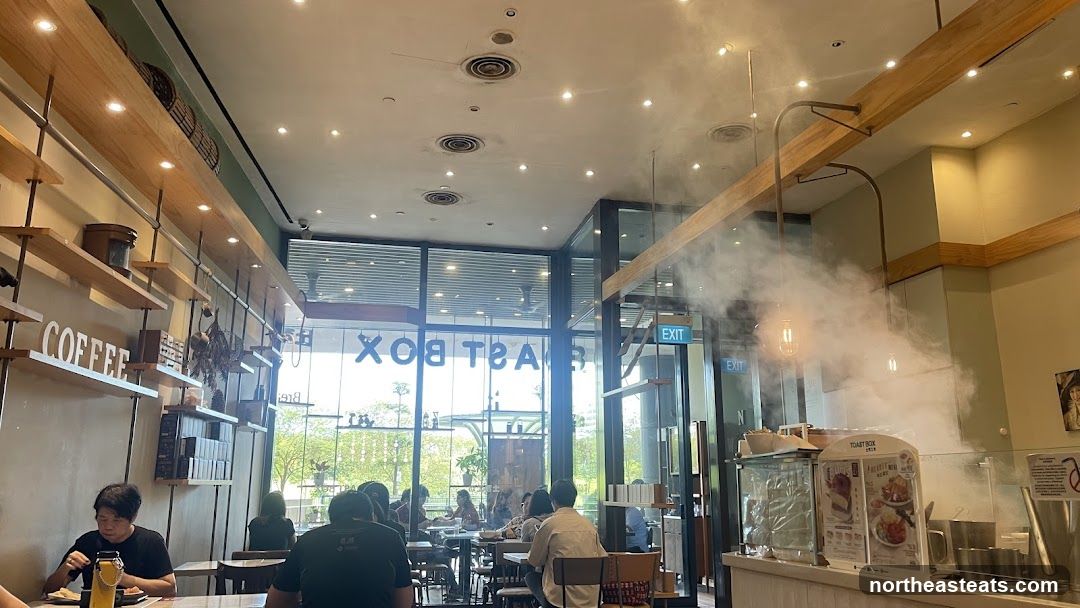 Interior of a cafe with mist