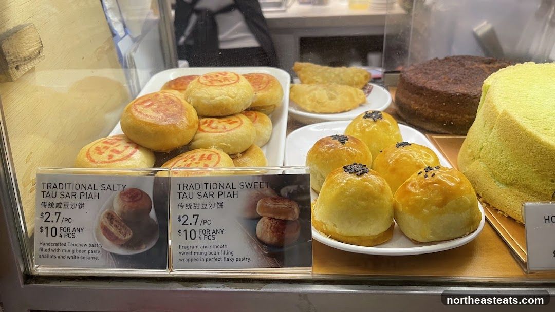 Pastries in a Display Case