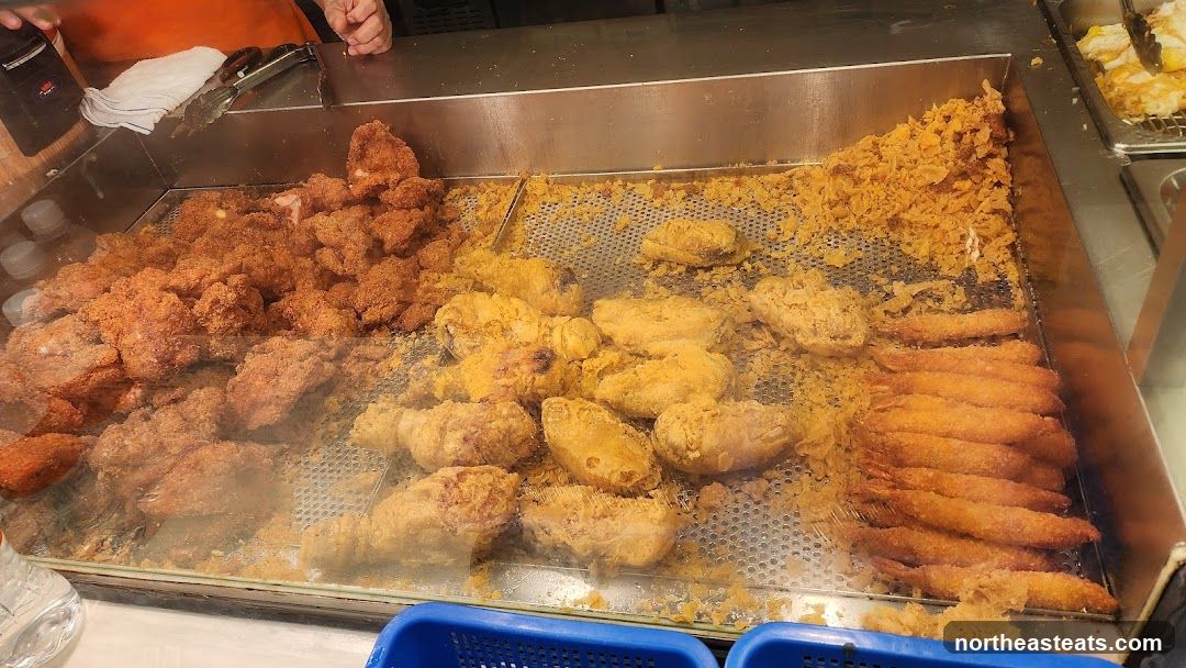 Fried Chicken and Shrimp Display
