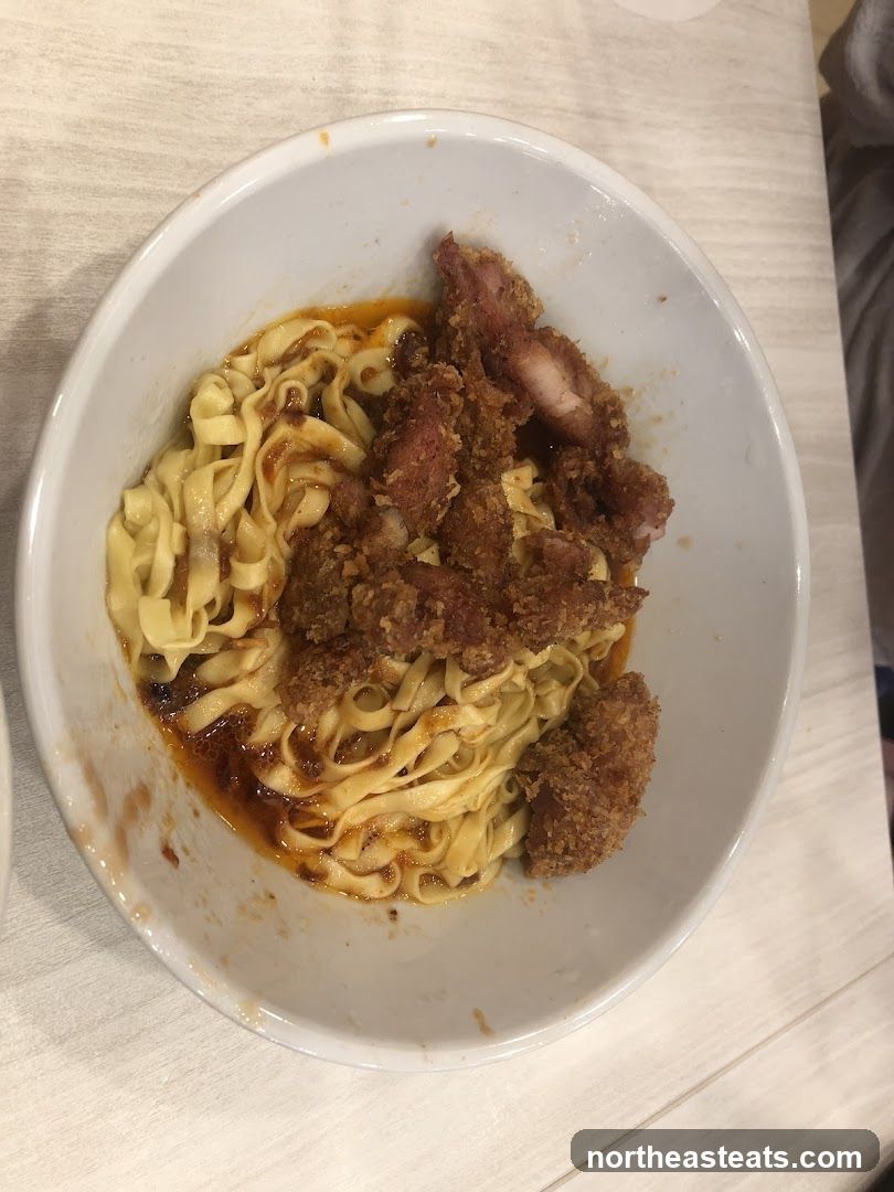 Noodles with Fried Chicken