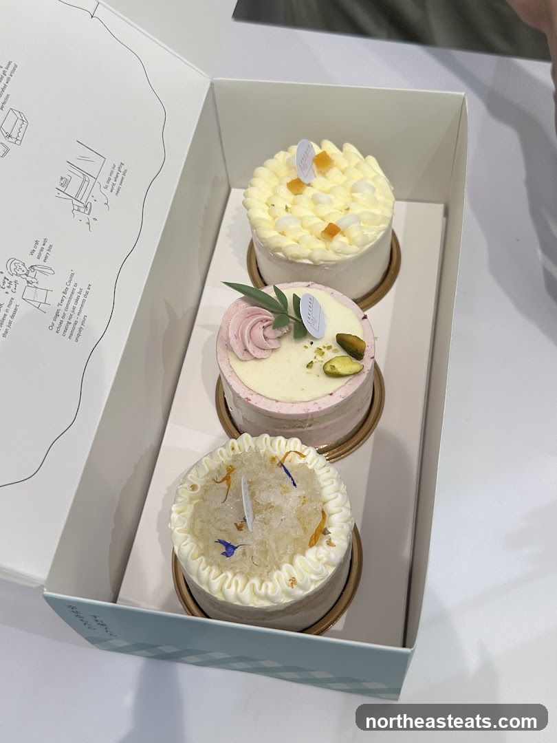 Three Mini Cakes in a Box
