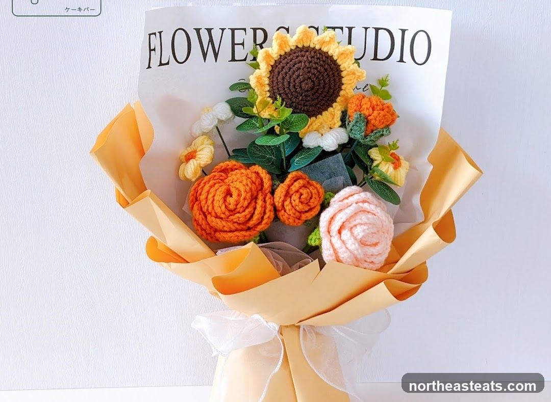 Crocheted Flower Bouquet