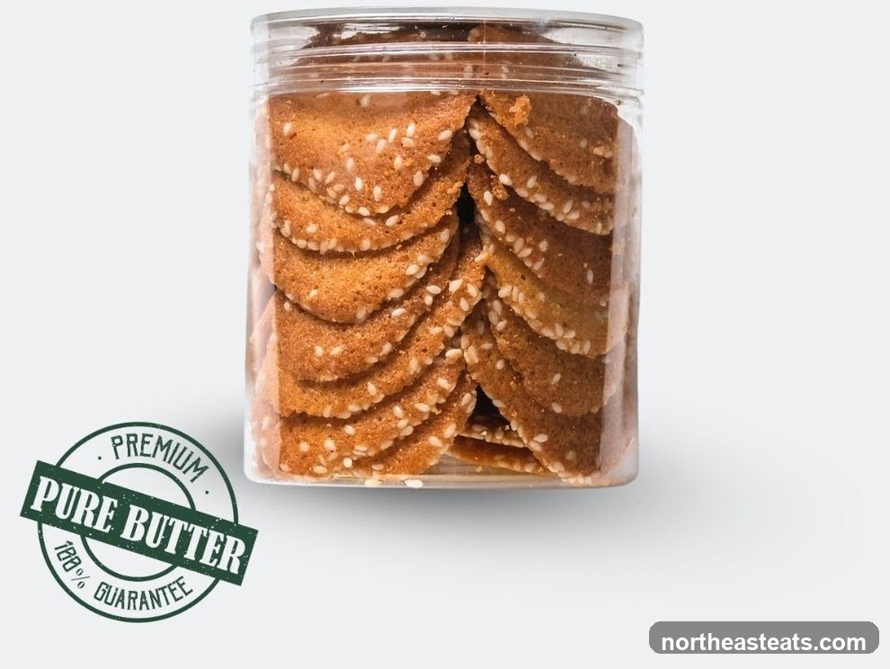 Sesame Cookies in a Jar