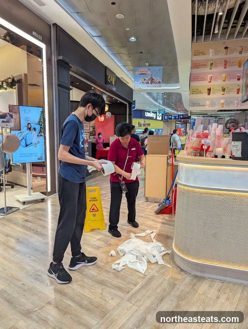 Cleaning up a spill