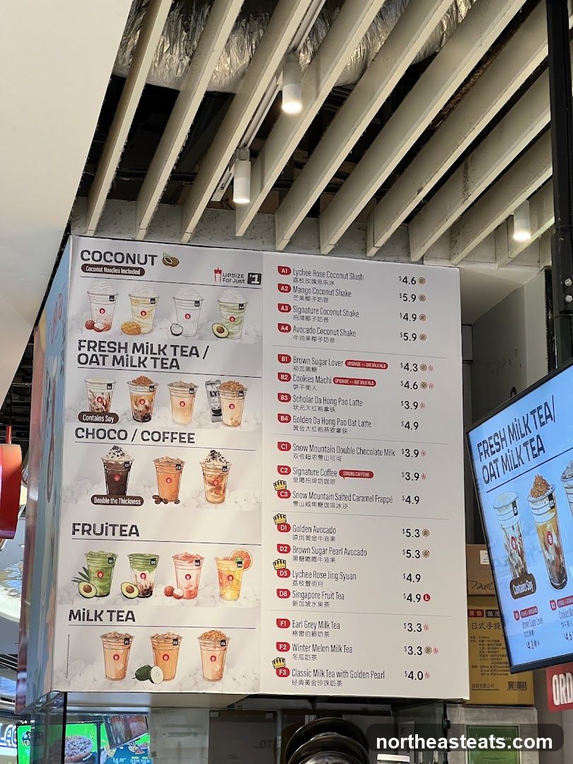 COCONUT Fresh Milk Tea / Oat Milk Tea Menu