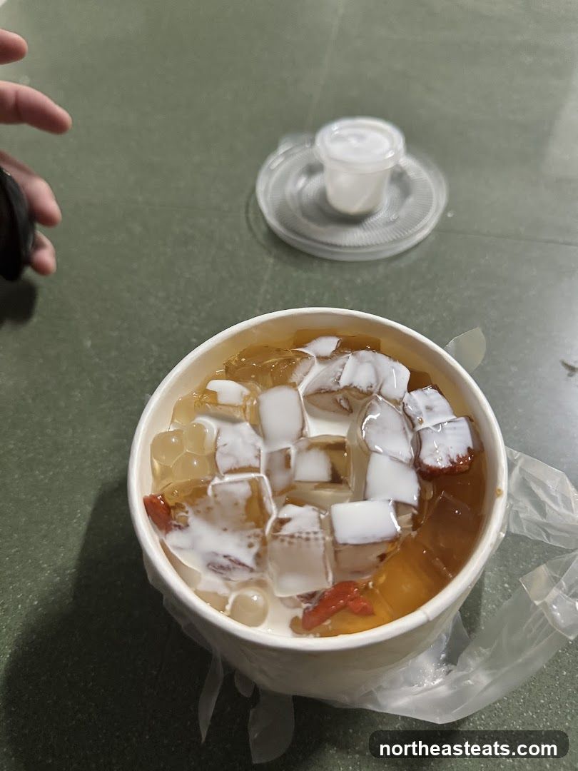 Dessert with Coconut Milk and Fruit