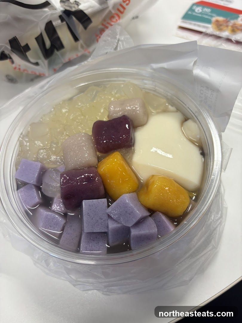 Dessert Bowl with Taro Balls and Tofu Pudding
