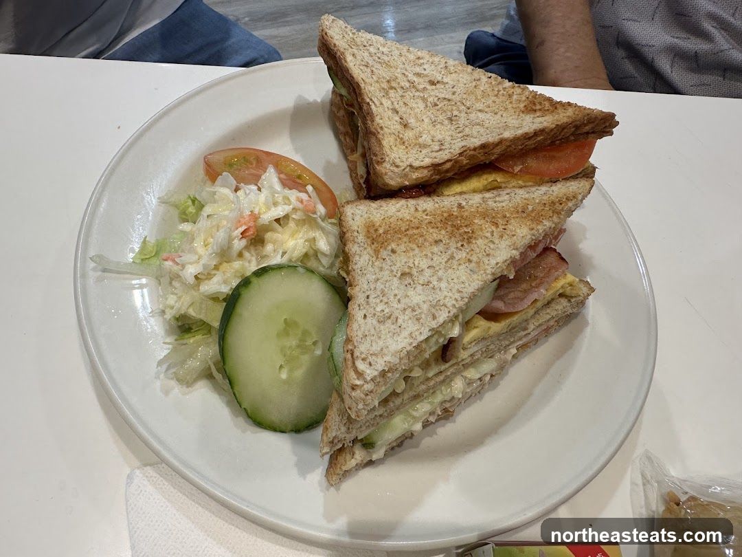 Club Sandwich with Coleslaw