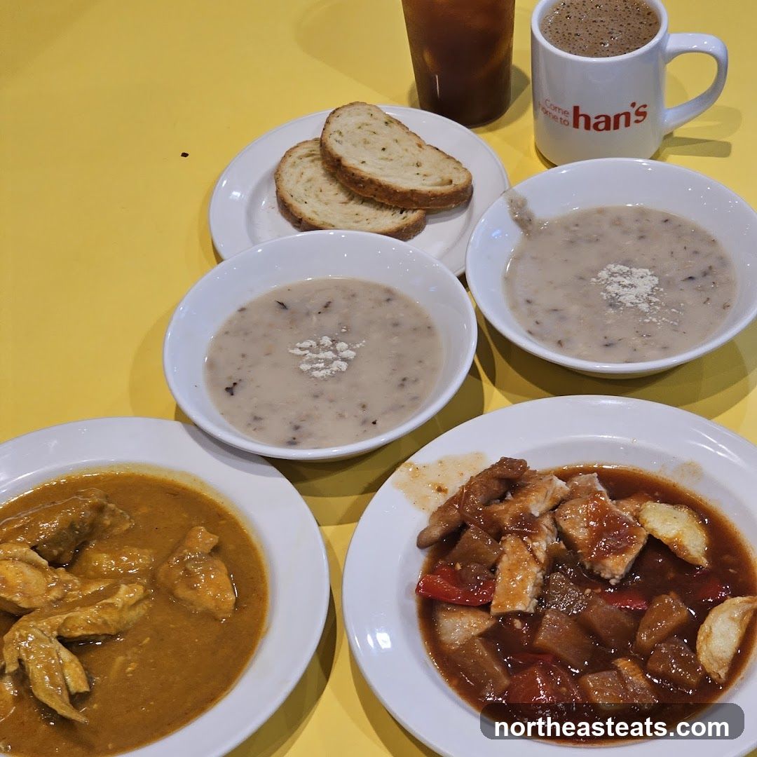 Meal with Soups and Dishes