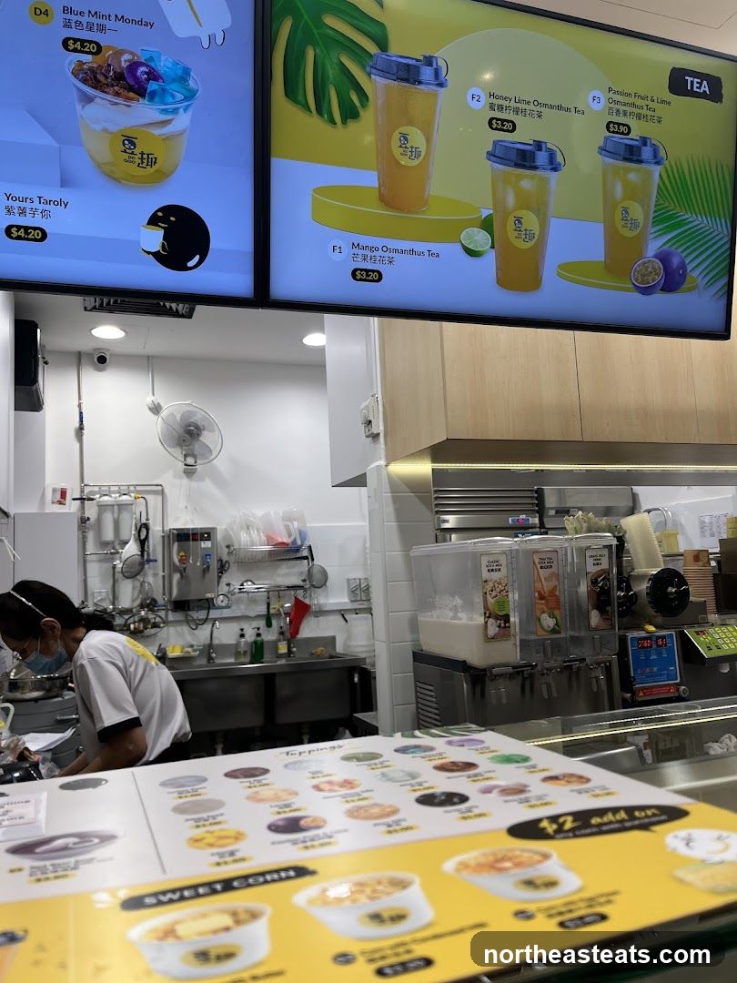 Drink Menu and Preparation Area