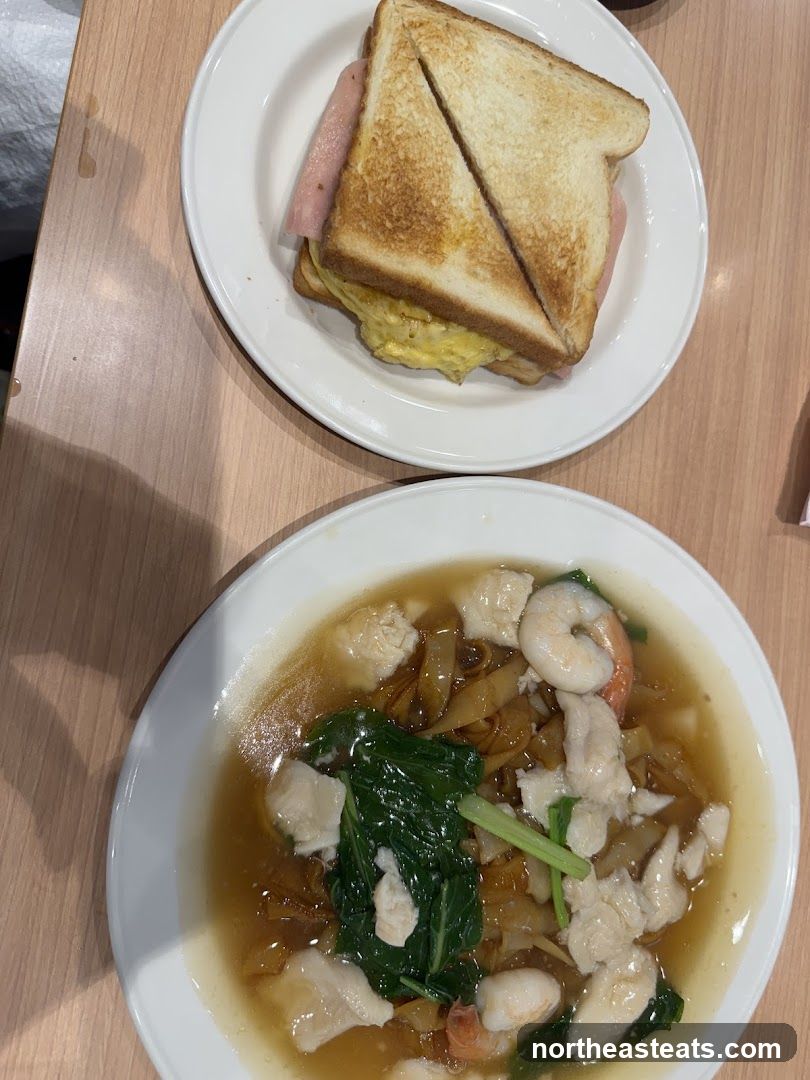 Two dishes of food