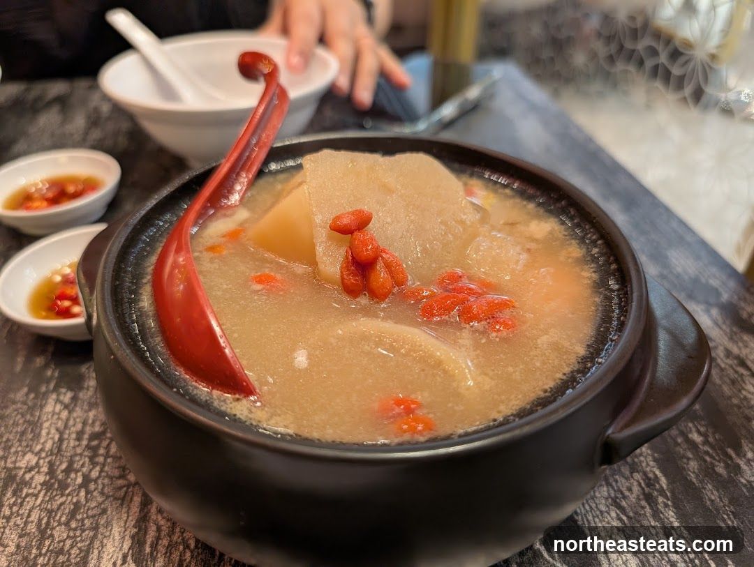 Bowl of Soup with Goji Berries and Winter Melon
