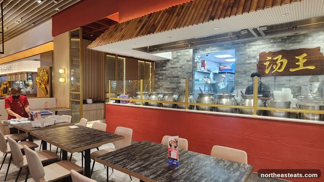 Restaurant Interior with Soup Pots