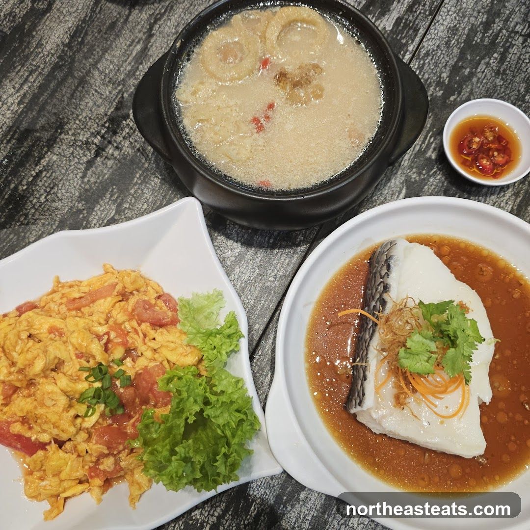 Three Dishes of Chinese Food