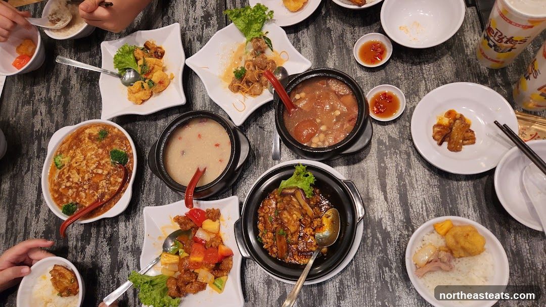Table with various dishes