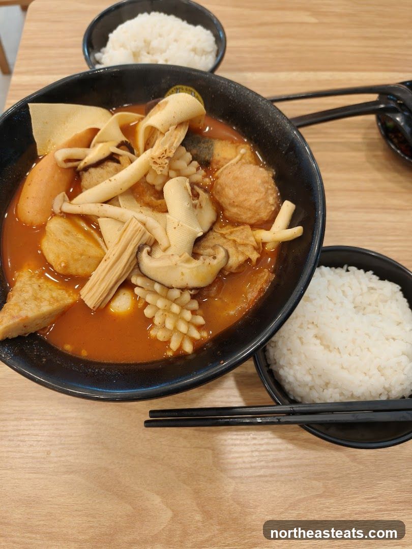 Spicy Noodle Soup with Rice