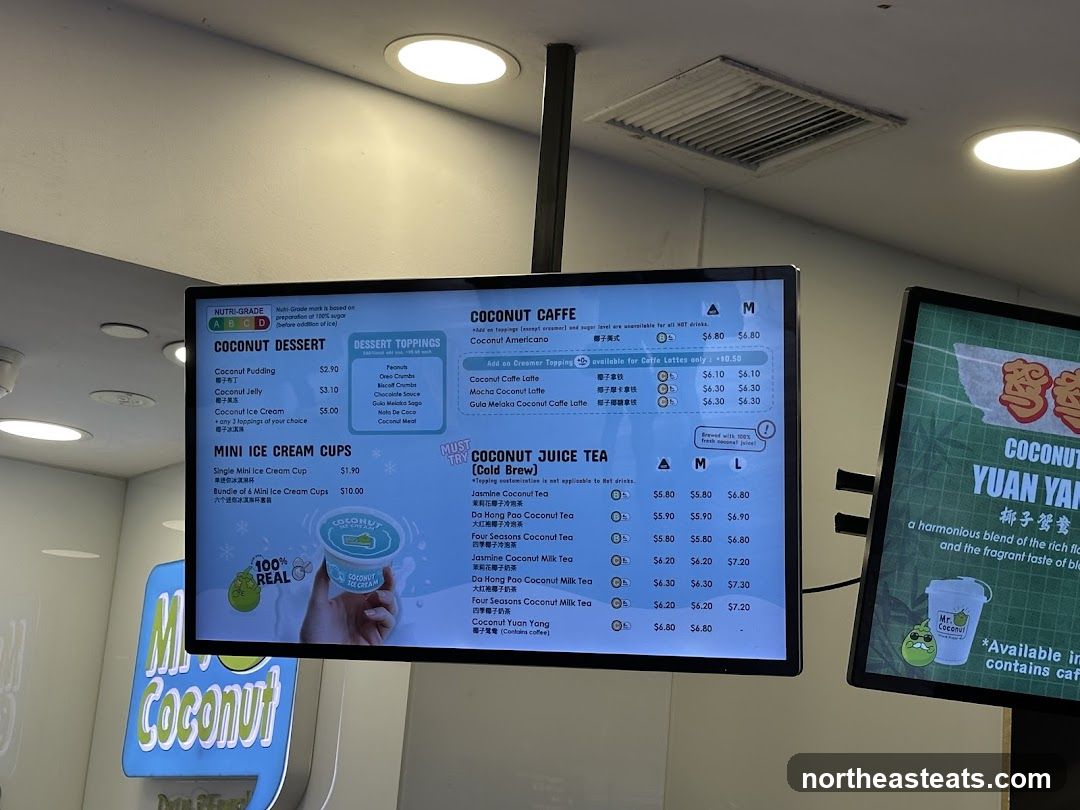 Mr. Coconut Menu