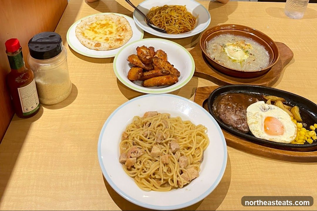 Table with various dishes