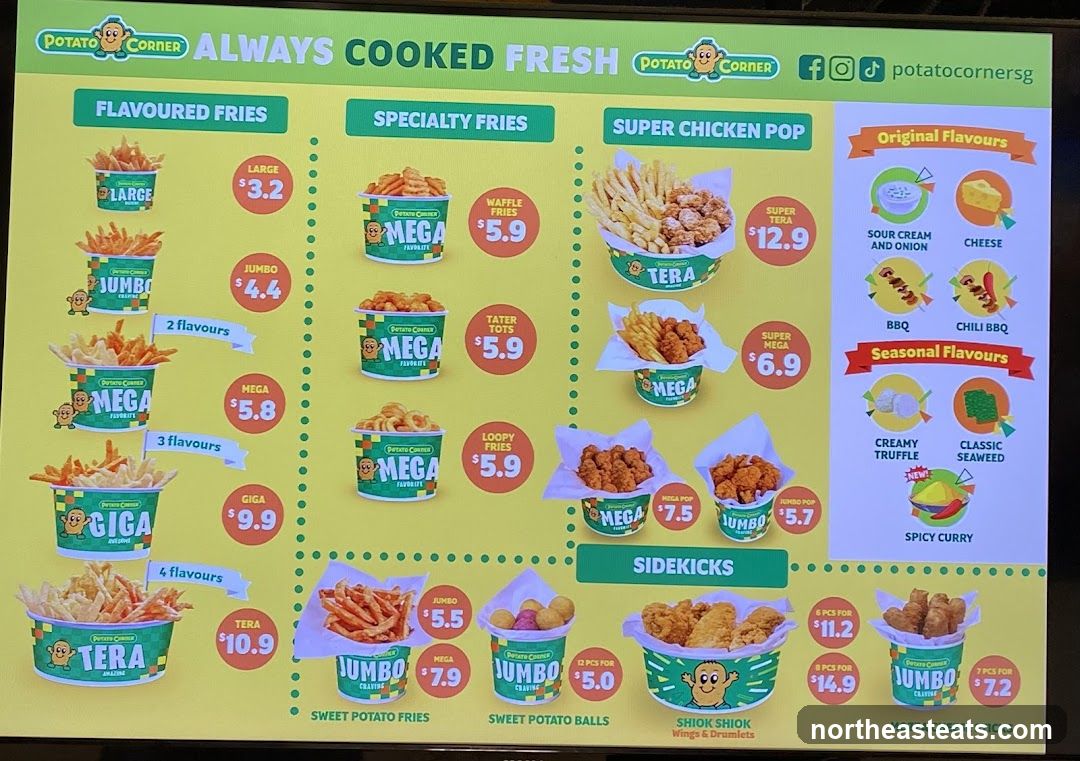 Potato Corner Menu