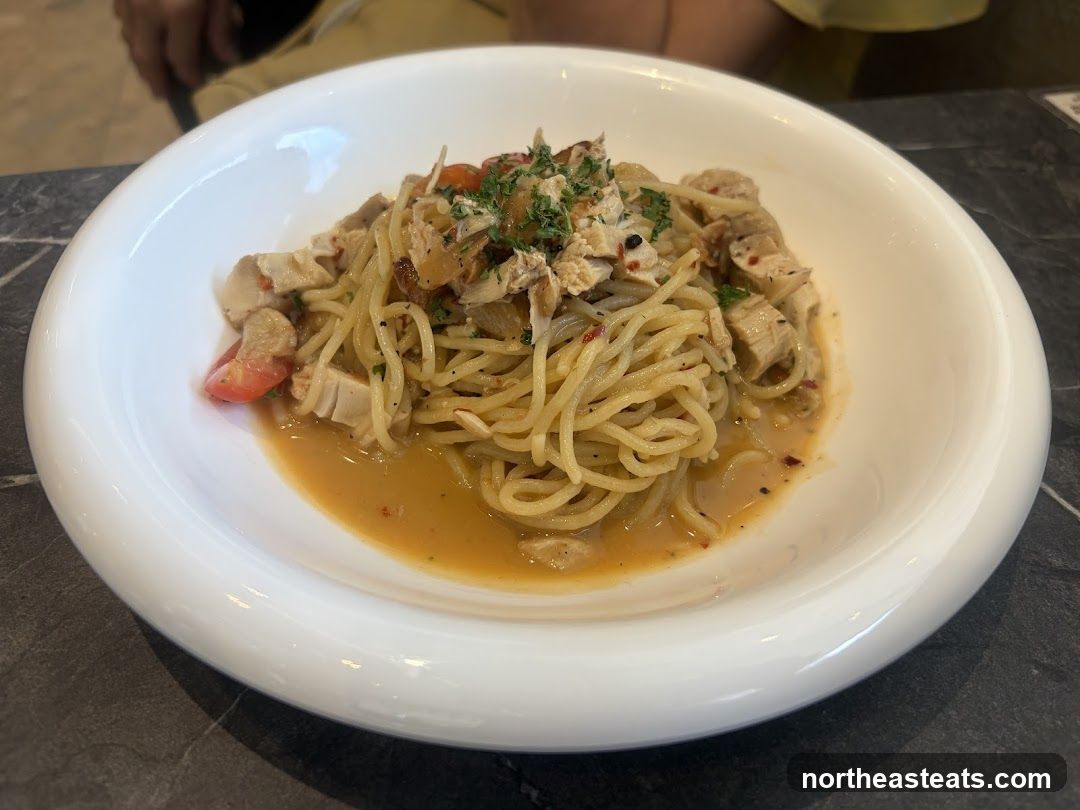 Spaghetti with Chicken and Tomatoes