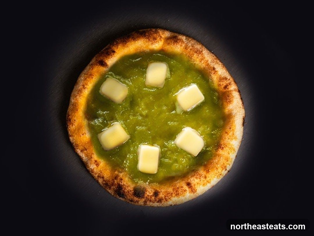 Pesto Pizza with Mozzarella