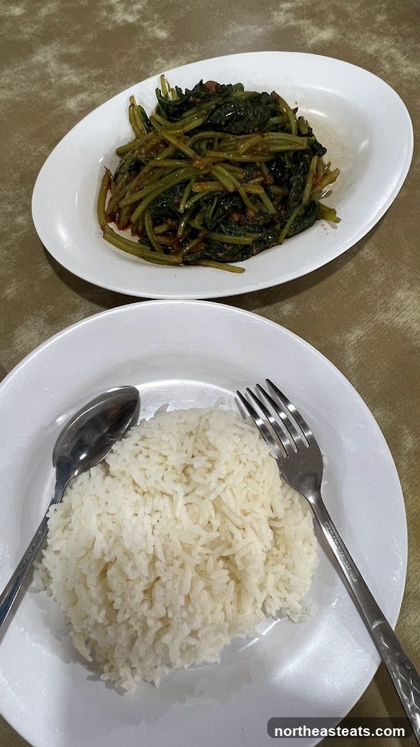Stir-fried vegetables with rice