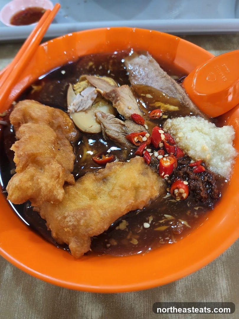 Bowl of Braised Duck Noodles