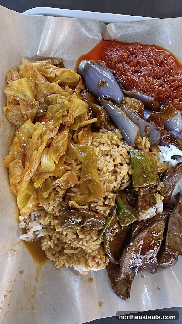 Rice with various side dishes