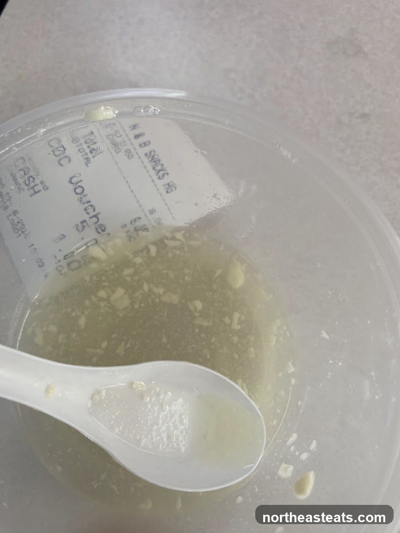 Food in Container with Receipt