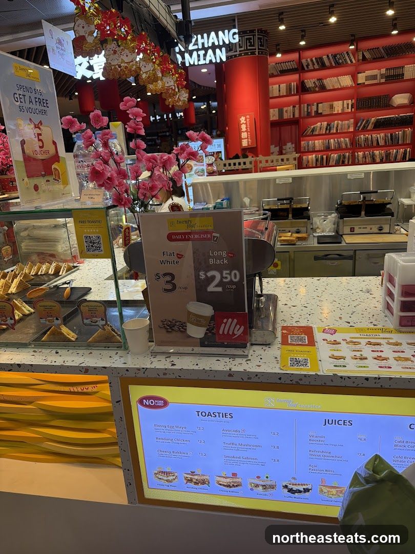 Cafe Counter with Menu and Decorations