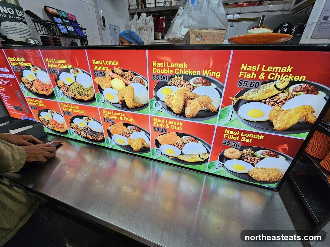 Nasi Lemak Menu