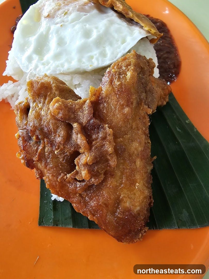Nasi Lemak with Fried Chicken