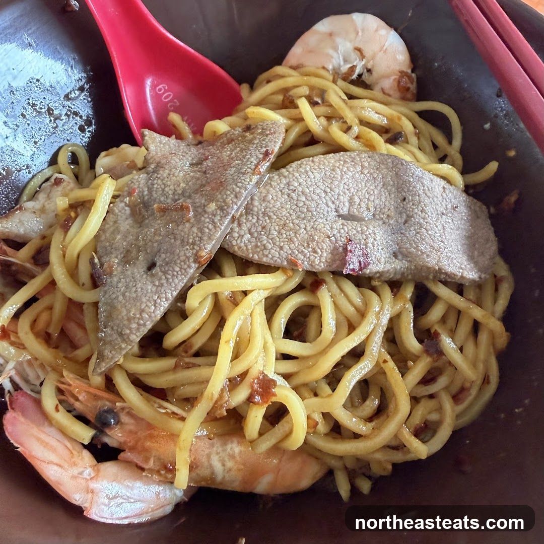 Noodles with Liver and Shrimp