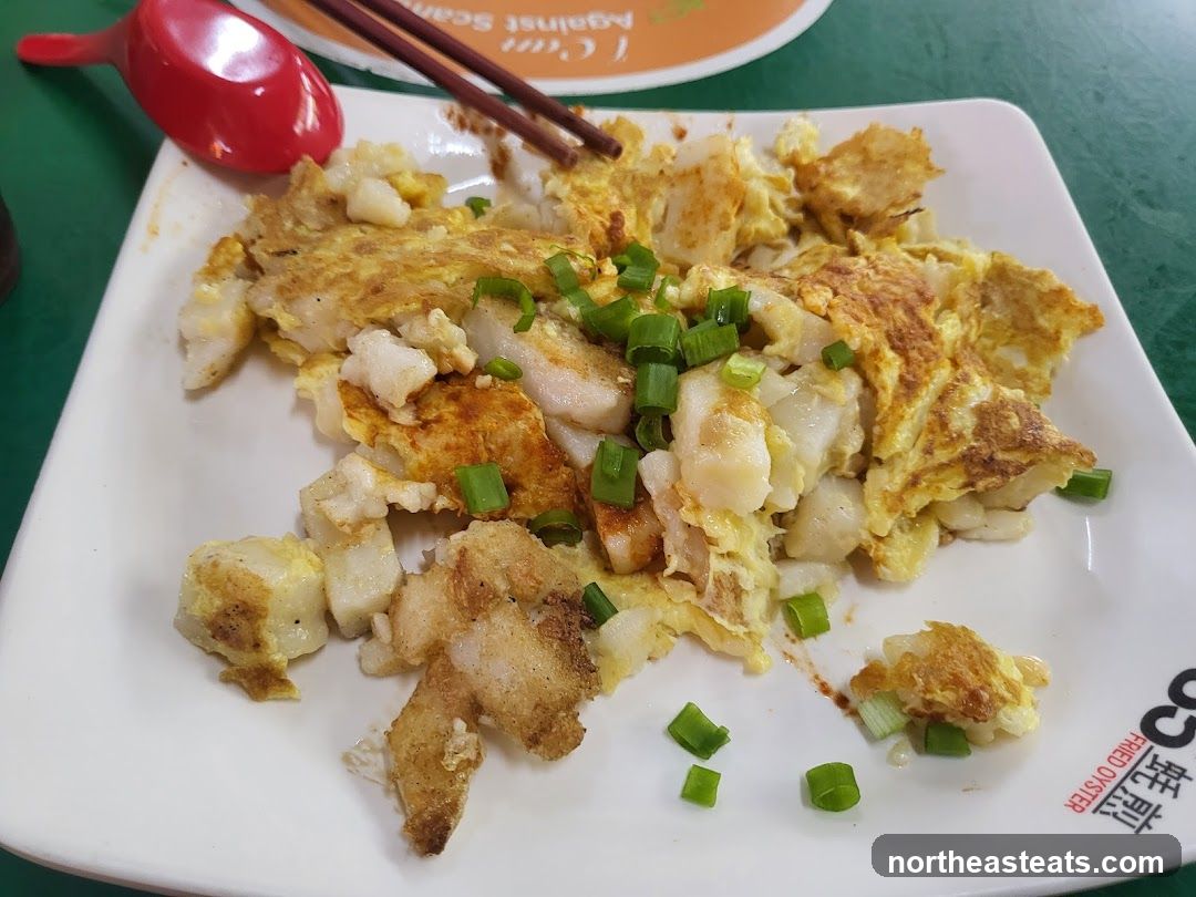 Fried Carrot Cake with Scrambled Eggs