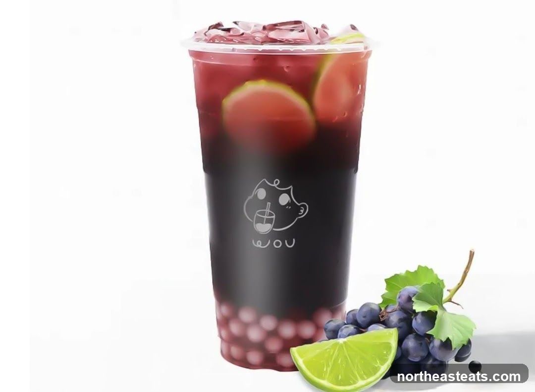 Grape and Lime Bubble Tea