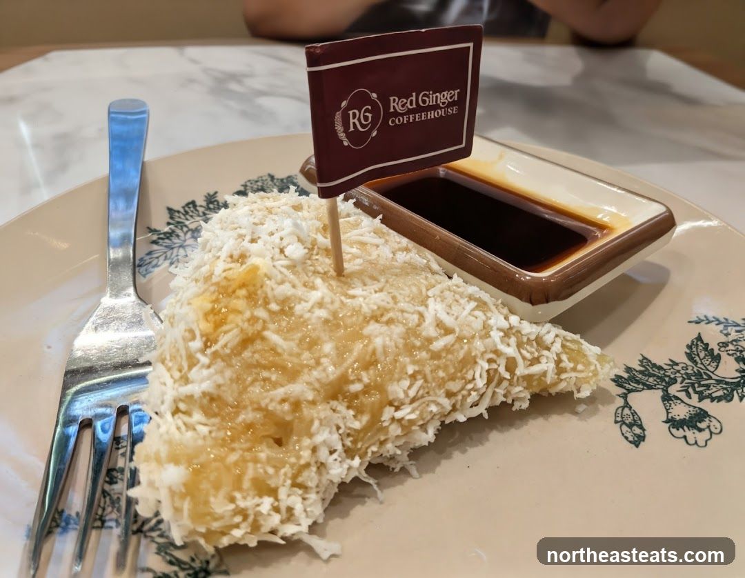 Dessert with Coconut and Sauce